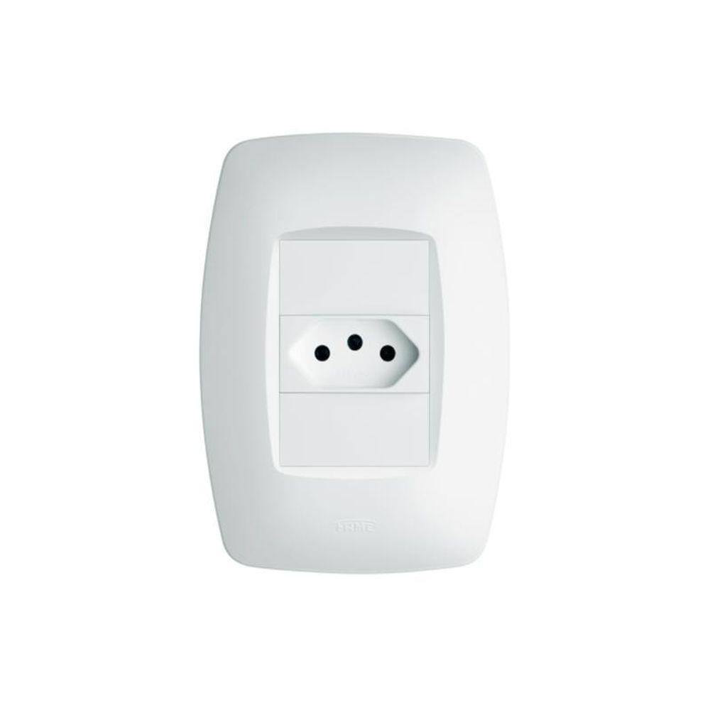 Tomada Fame Elegance 2P+T 20A Com Placa 4X2 Branca
