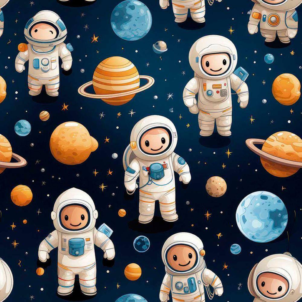Papel de Parede Auto Colante Astronauta Infantil Decorativo vinil Lavavel quarto Menino 9m