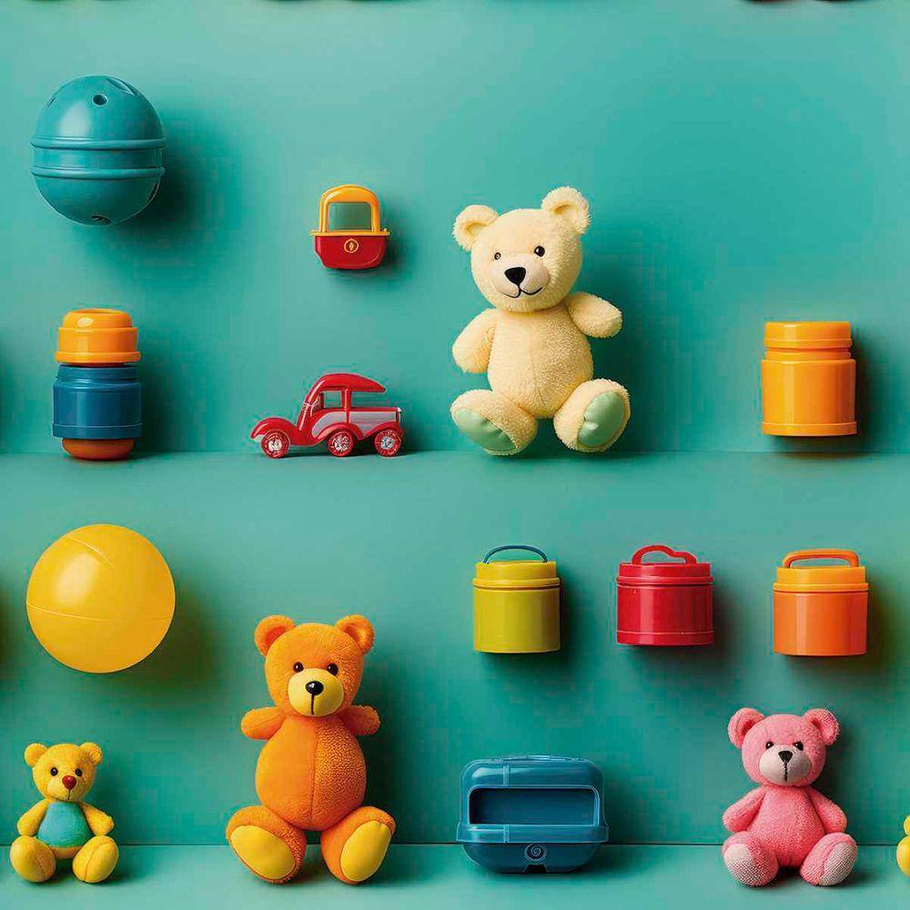 Papel de Parede Auto Adesivo Ursinho Fofo Infantil verde decorativo Quarto criança Bebê Vinil 12m
