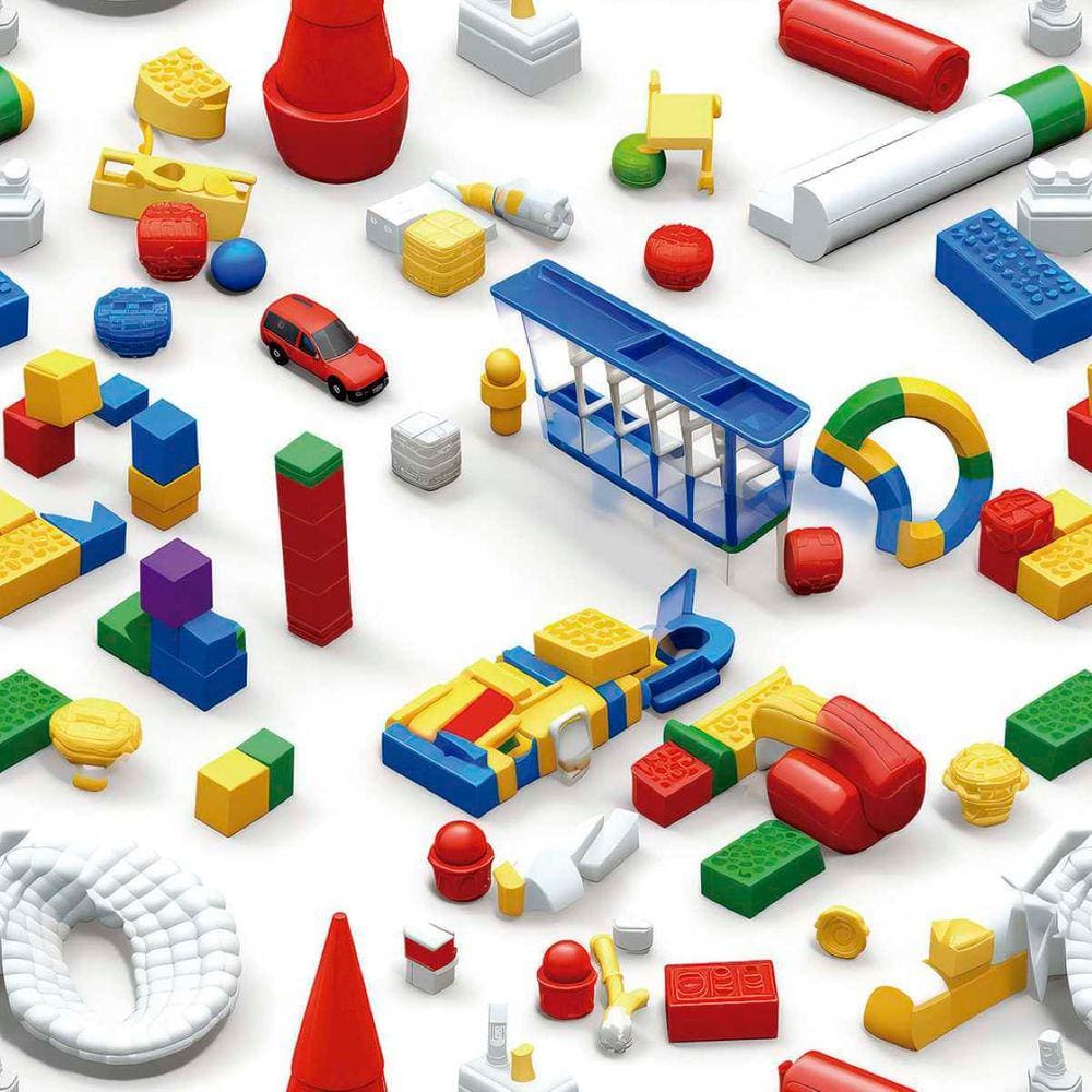 Papel de Parede Auto Adesivo Quarto Bebê Bloquinhos Coloridos Infantil decorado Lavável 9m