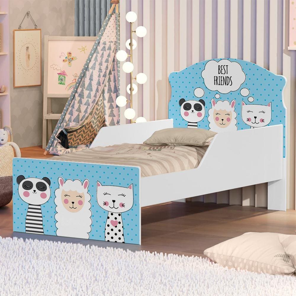 Mini Cama Panda Llama e Gato