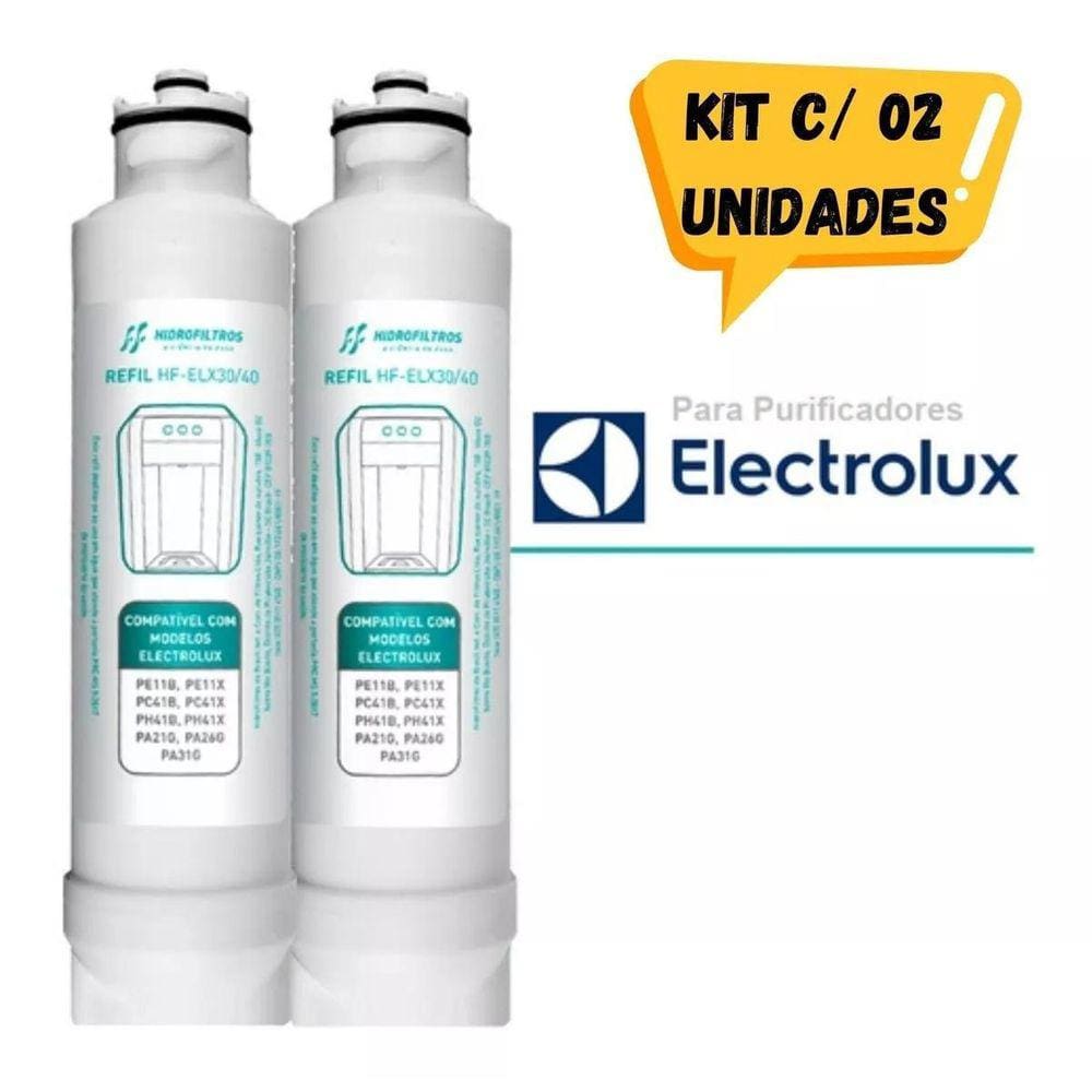 Kit 02 Refil Filtro Electrolux Purificador Água Pe11B Pe11X