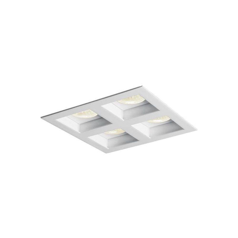 Spot De Embutir Newline Flat Para 4 Lâmpadas Mr16 Gu10 Bivol