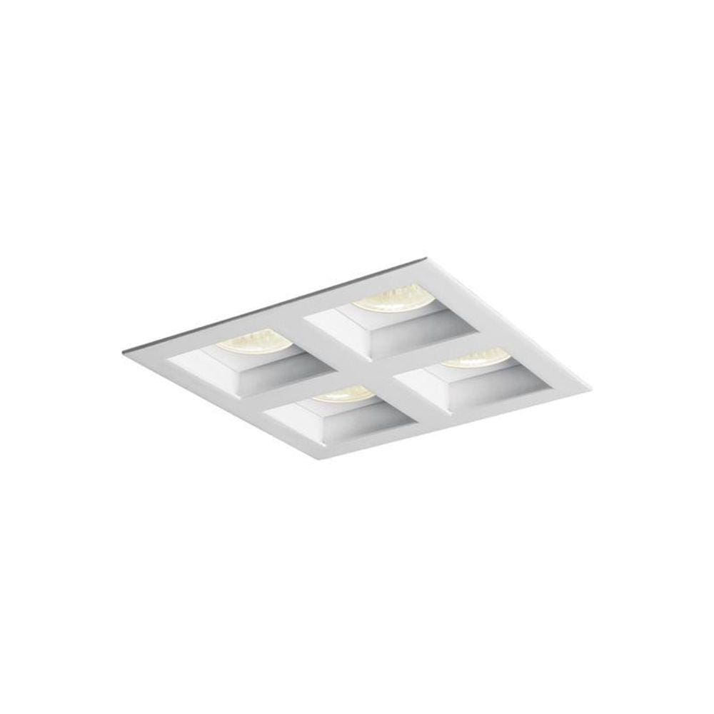 Spot De Embutir Newline Flat Para 4 Lâmpadas Mr16 Gu10 Bivol