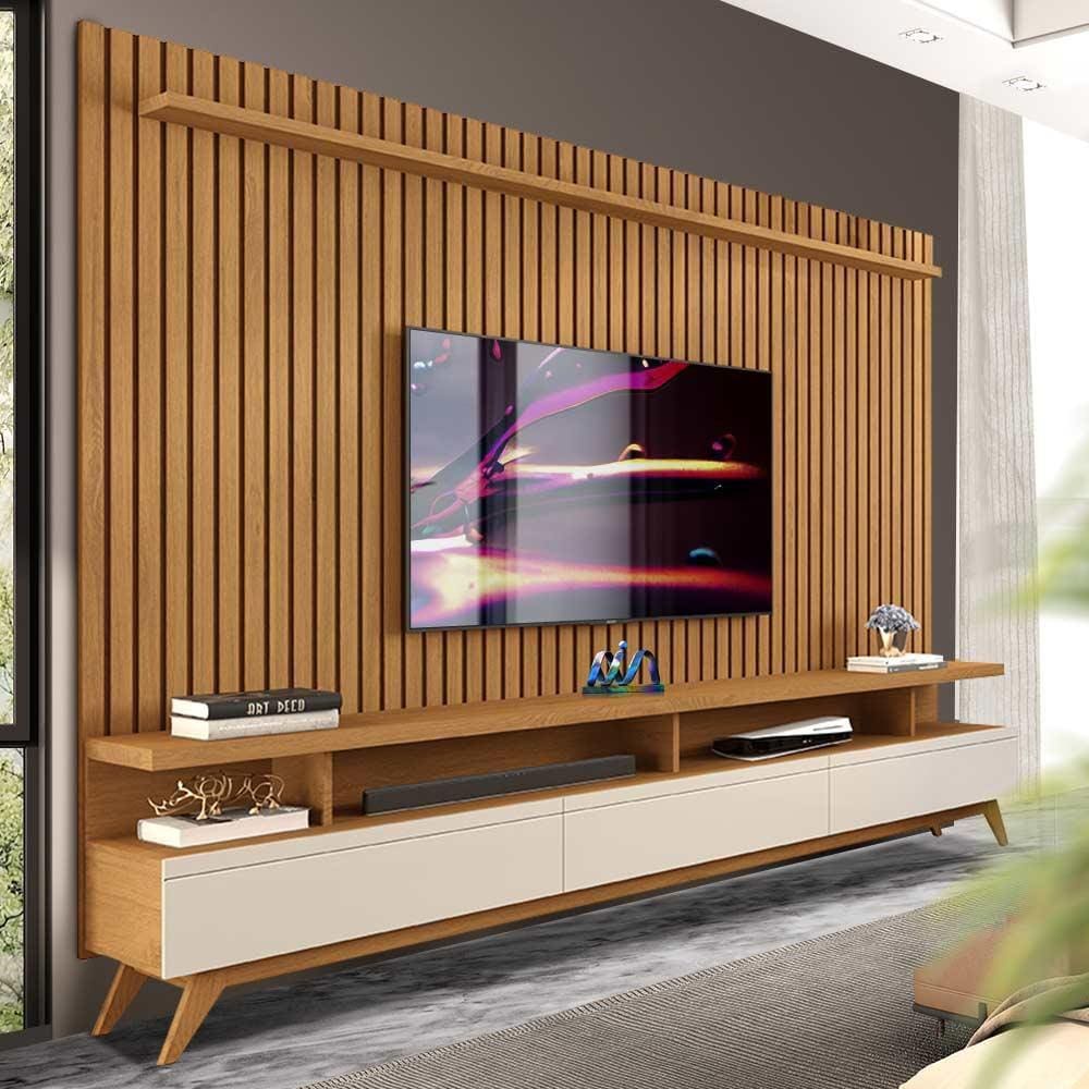 Rack com painel para TV até 75 polegadas - Off White