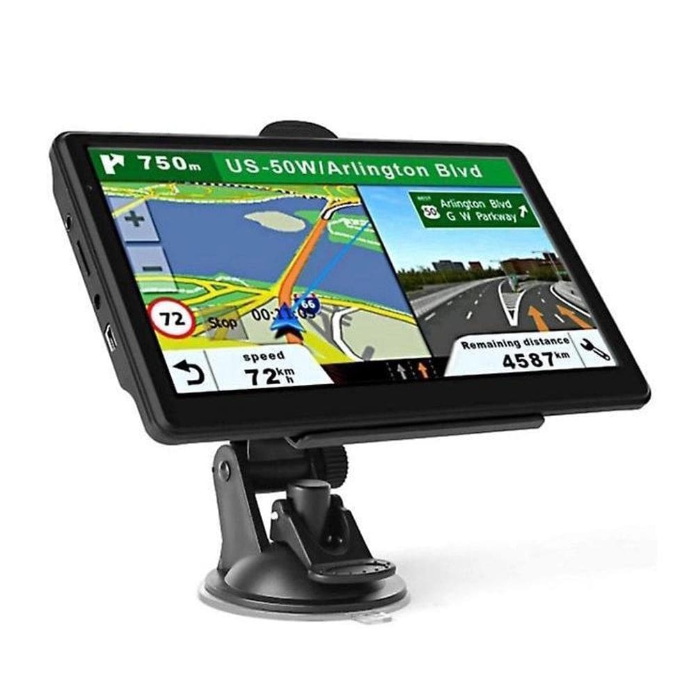 Motocicleta Carro Gps Navegador 7 Polegadas + 16GB Sd Com Comando de Voz