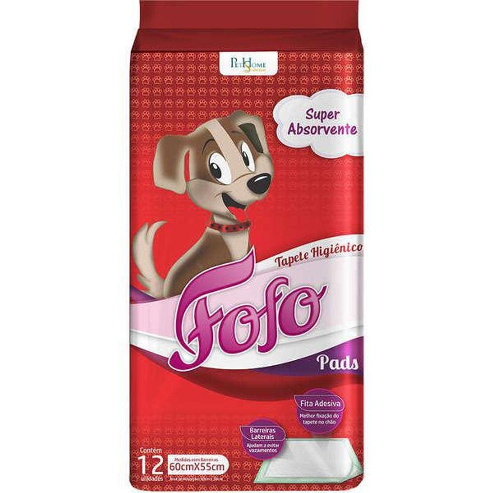 Tapete Higiênico Fofo Pads 60X55Cm - 12 Unidades