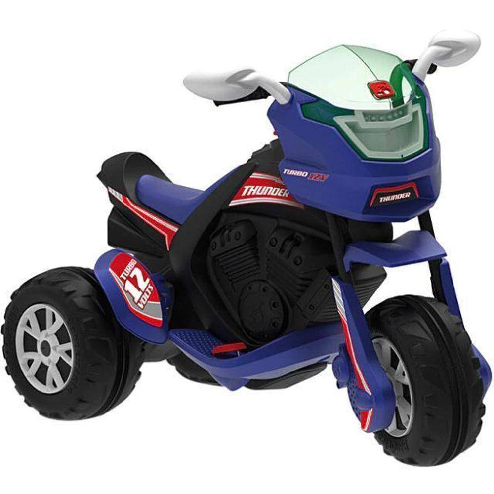 Moto Elétrica Infantil Thunder Black 12V Bandeirante
