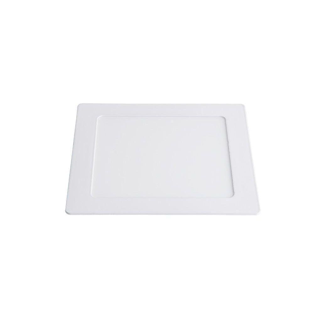 Luminária Plafon Painel Embutir Led Slim Quadrada 12W 4000K