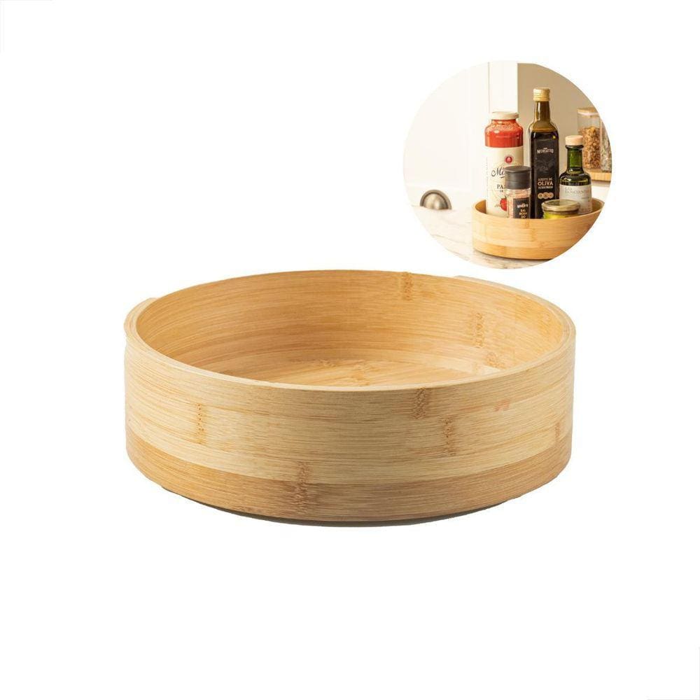 Organizador Giratório Multiuso - Bambu 7,5cmx25cmx25cm