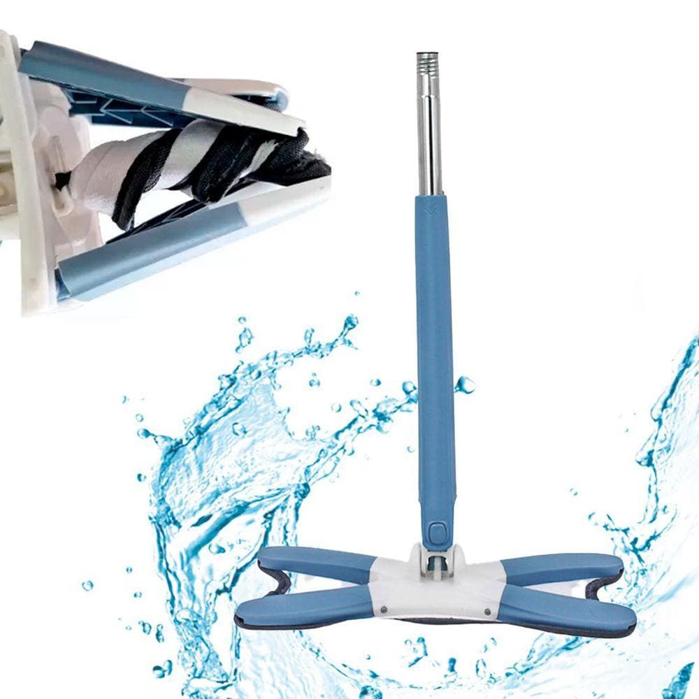 Mop Rodo Giratório Retangular - Ajustável - Azul Escuro
