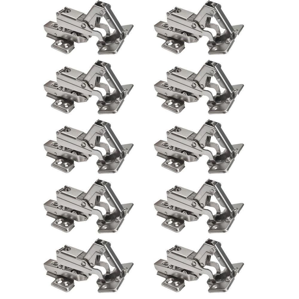 Kit 10 Dobradiça Curva 165 Graus Caneco 35Mm Com Amortecedor