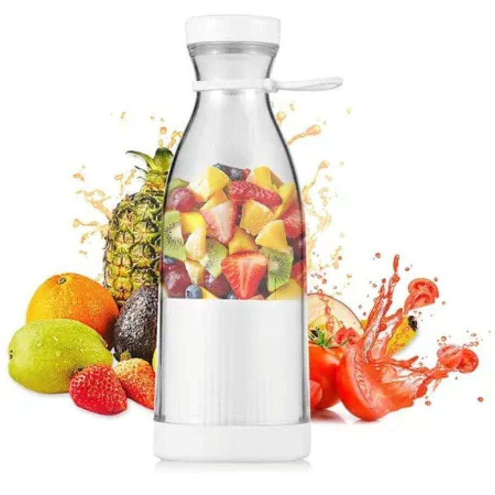 Mini Liquidificador Portátil Recarregável 420ml Branco