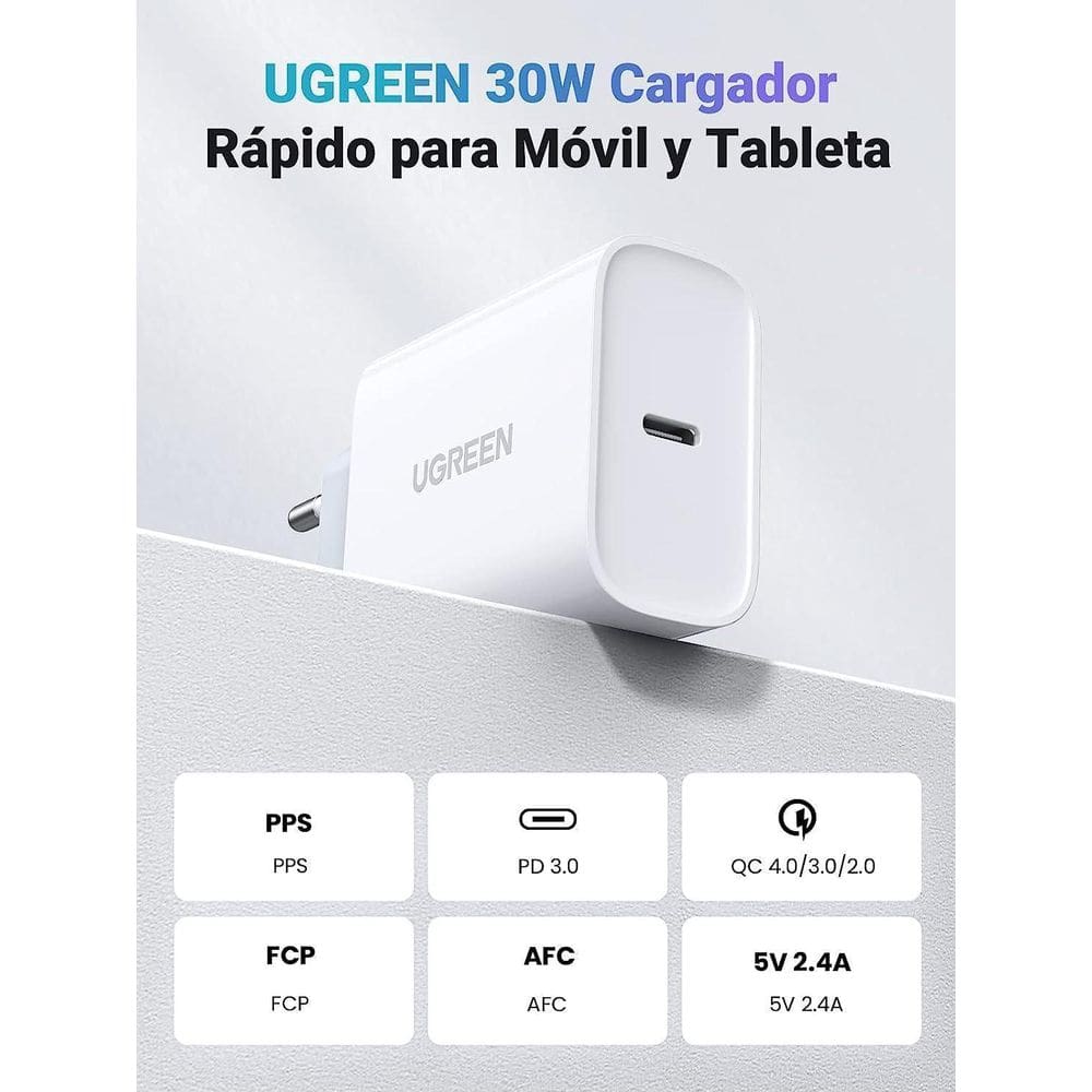 Carregador Ugreen 30W Pd Usb C Carregamento Rápido