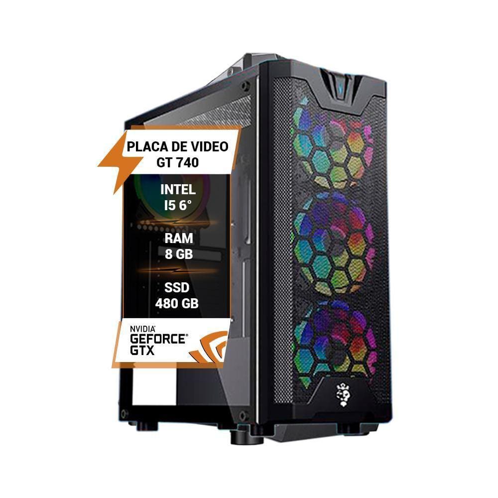 Pc Gamer Intel I5 6 Memória Ram 8Gb Ddr4 Ssd 480Gb Gt740