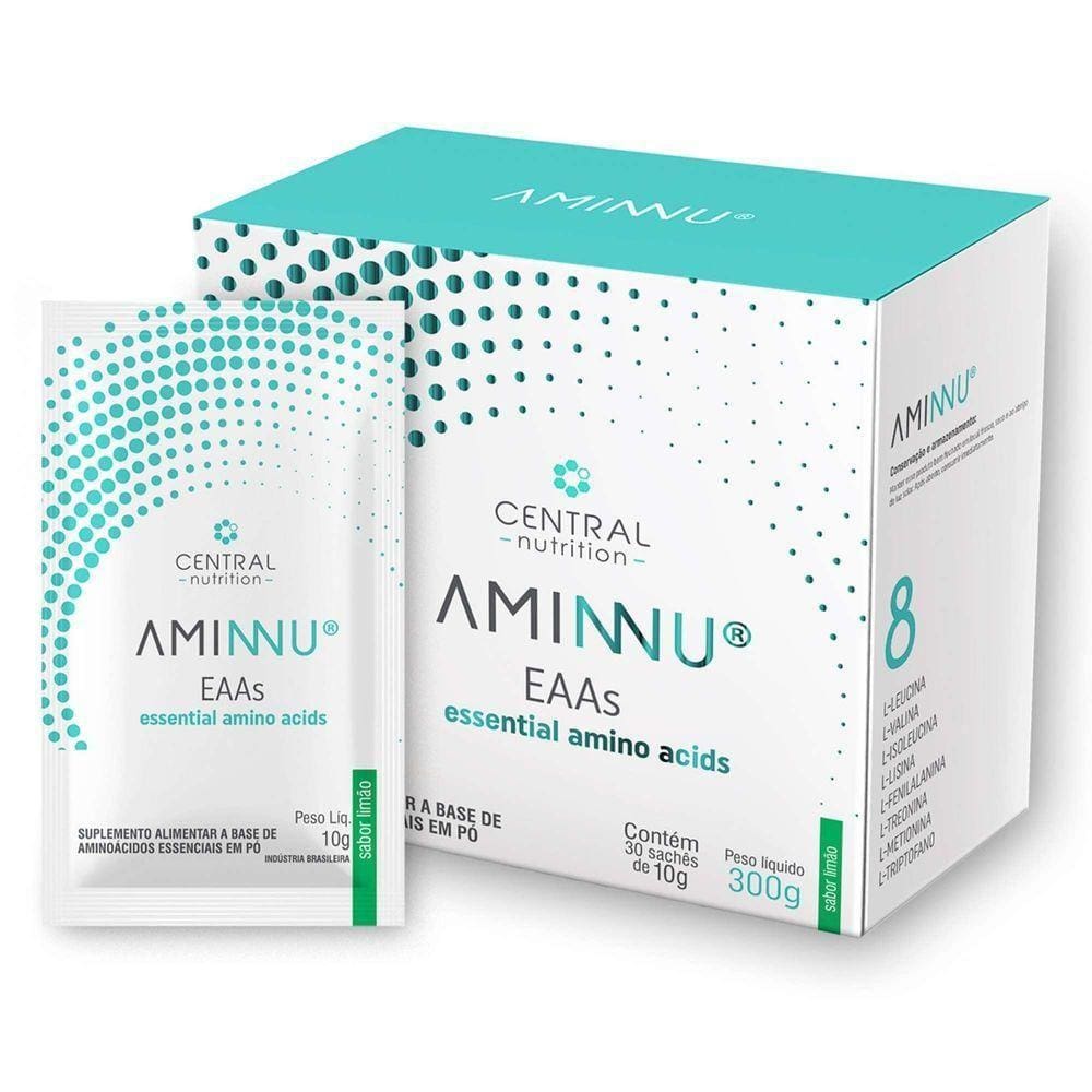 Aminnu Limão 30 Saches De 10g Central Nutrition