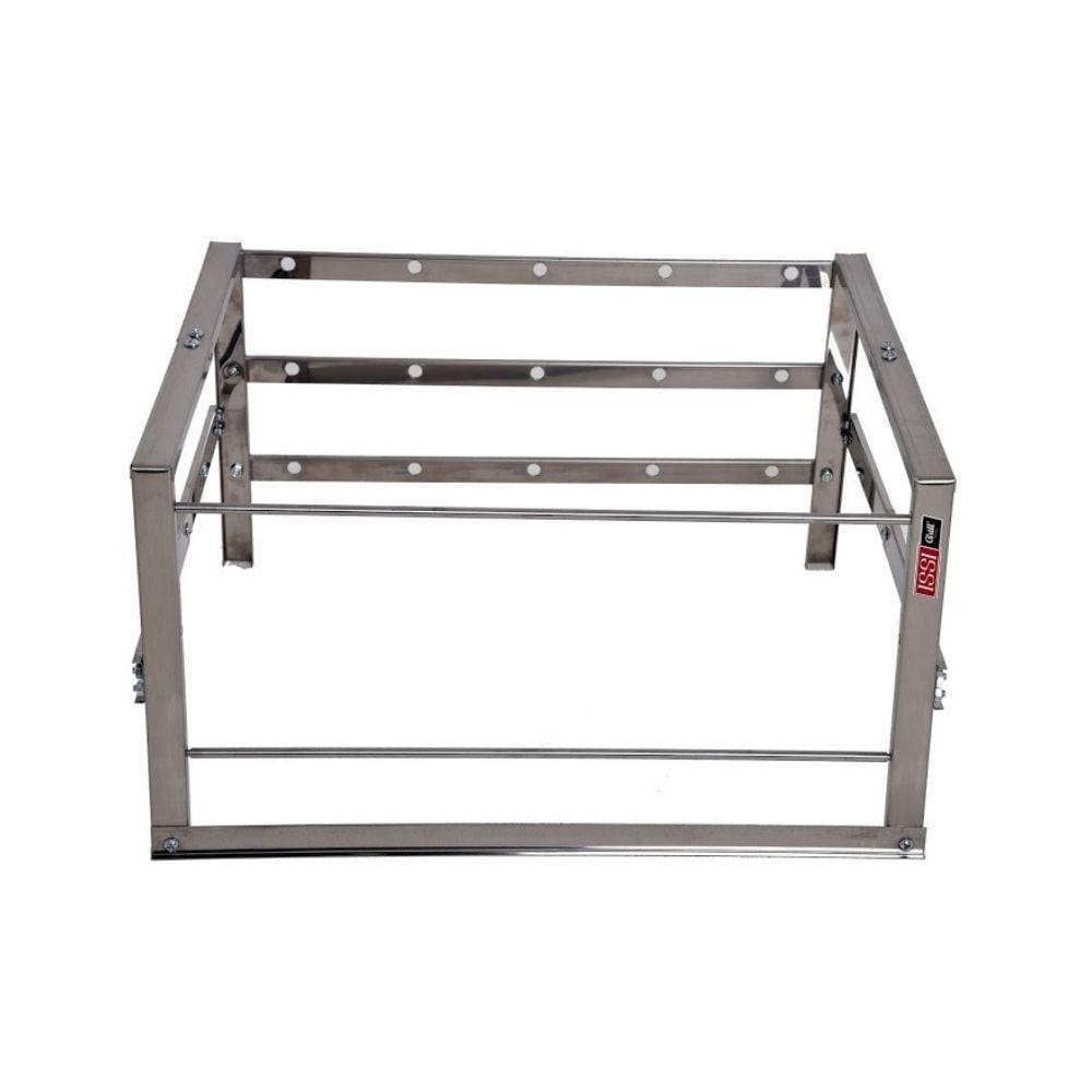 Suporte 4 Espetos Inox Churrasqueira Alvenaria Issi Grill