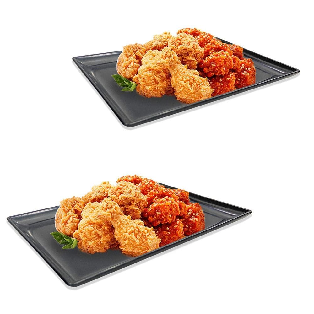 Kit C/2 Kakazura Prato Retangular Preto Médio Japonês