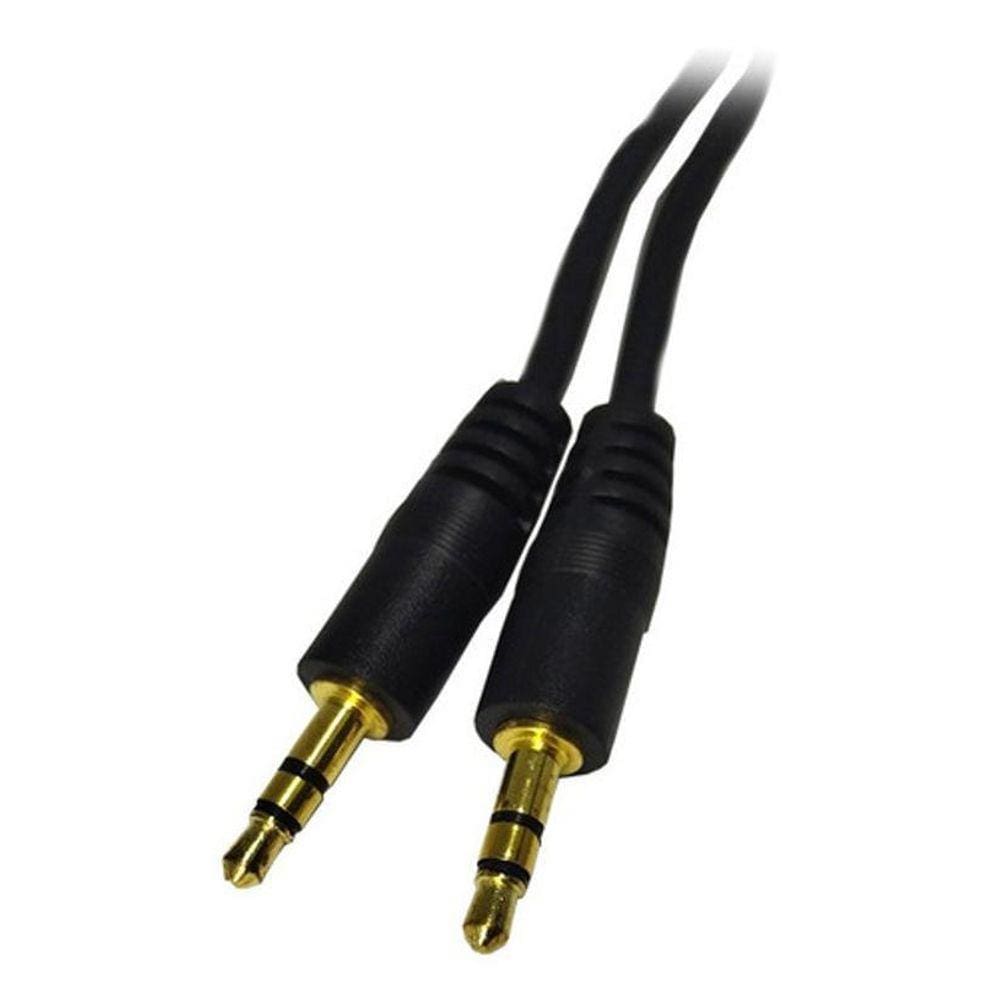 Cabo De Áudio Auxiliar P2 + P2 Dourado 1,5 Metros Knup KP P2