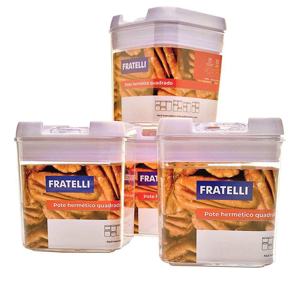 Kit Conjunto De 8 Potes Herméticos Temperos 400Ml 280Ml