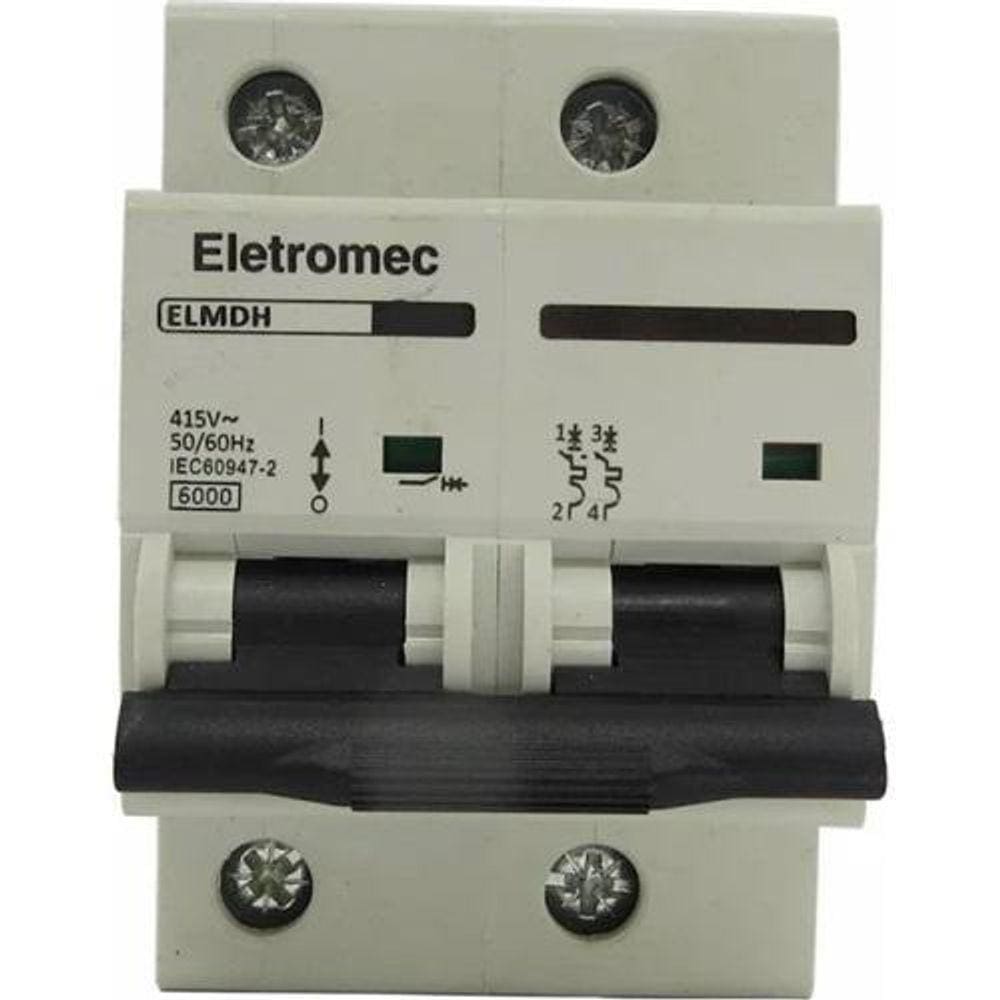 Disjuntor Tripolar 80A Curva C 6Ka 415V Eletromec