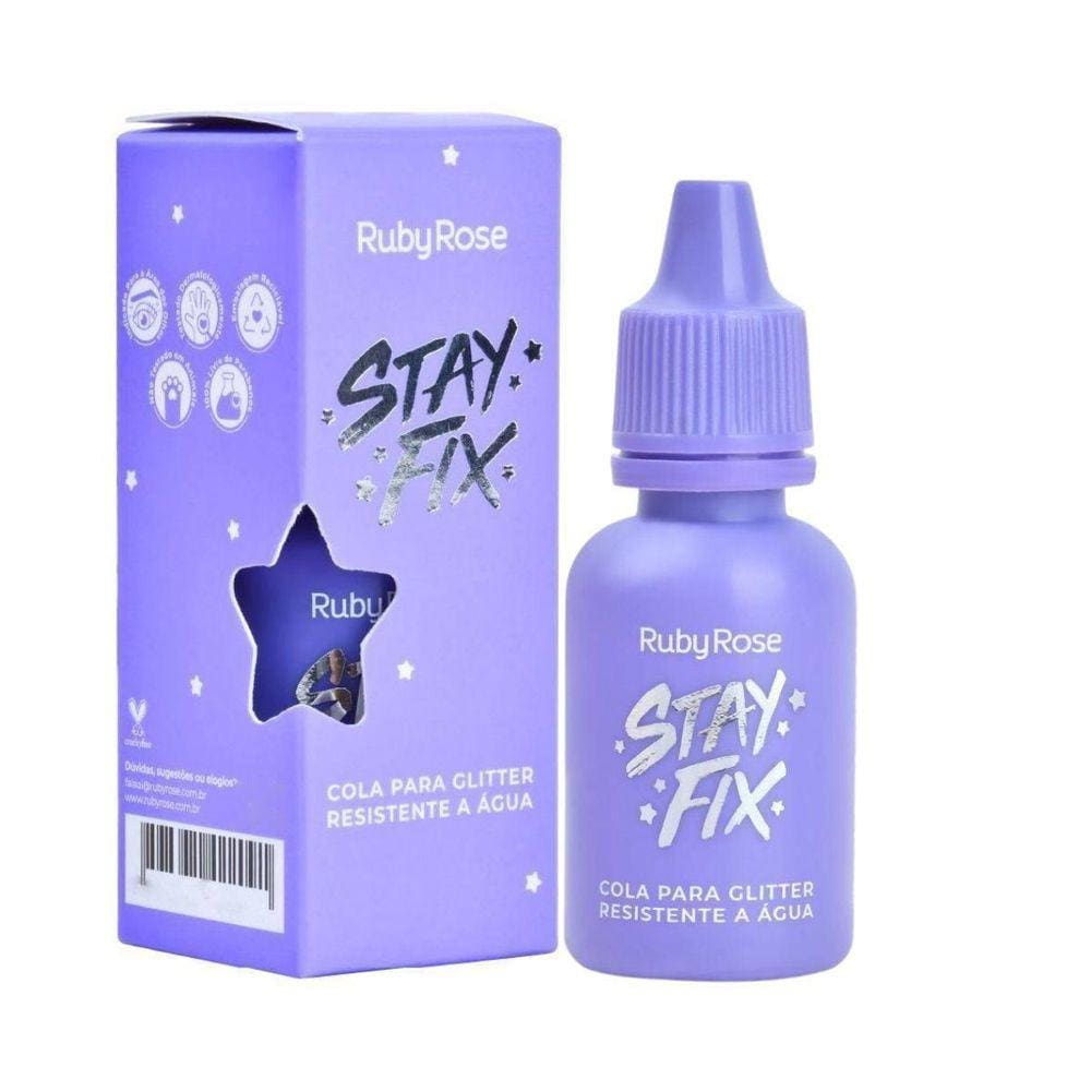 Cola Para Glitter Ruby Rose Stay Fix Resistente À Água 10Ml