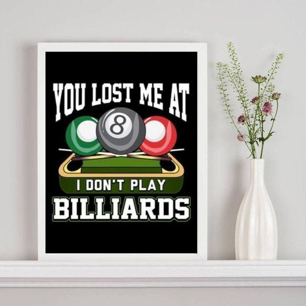 Quadro Decorativo Bilhar Sinuca 45X34Cm