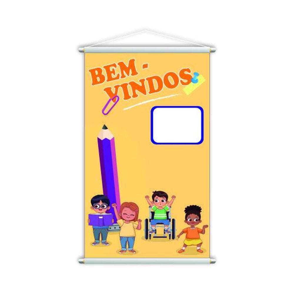 Bem Vindos Banner Escolar Infantil Pedagógico Grande