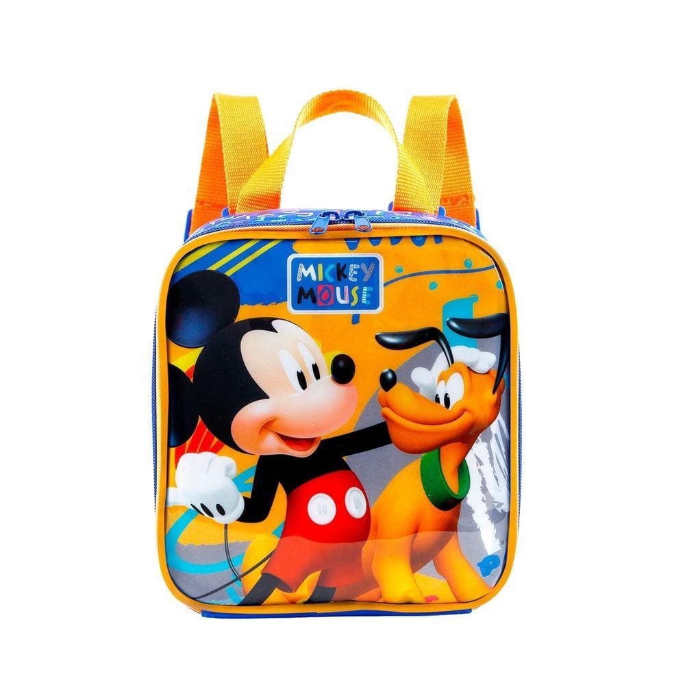 Lancheira Infantil Menino Mickey Mouse Térmica 26x20x15 cm