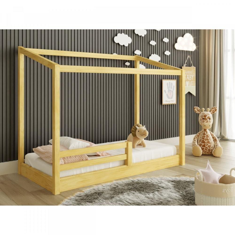 Mini Cama Infantil Montessoriana Arthur Rodmóveis Pinus Natural