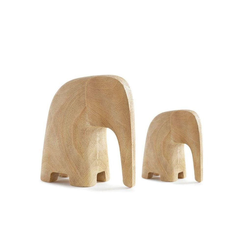 Kit Esculturas Elefante Em Poliresina Pequeno E Médio