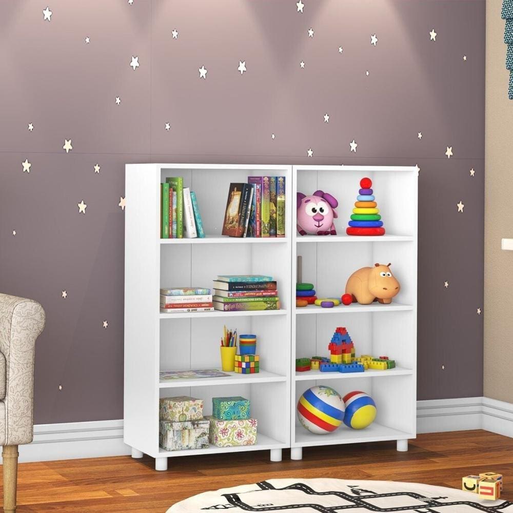 Conjunto 2 Nicho Multiuso Infantil DJD Móveis Branco
