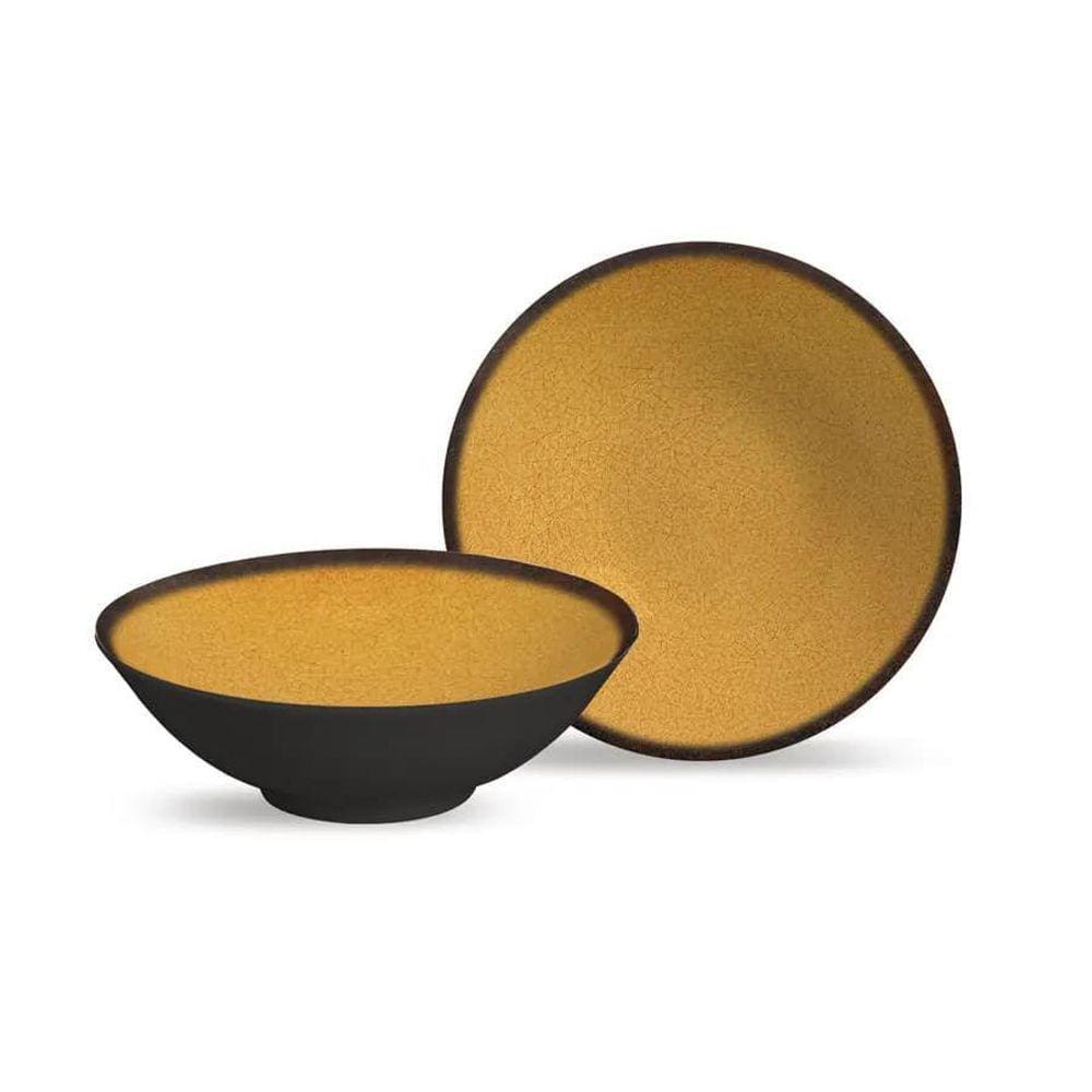 Conjunto de 6 Bowls Decorados 300ml Cerâmica Feldspática