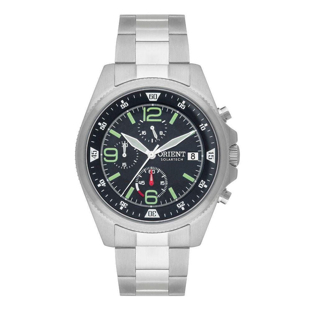 Relógio Orient Masculino Cronógrafo Prata 42mm
