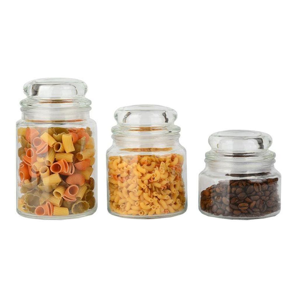 Conjunto 3 Potes Vidro Hermético 750/520/350Ml Class Home