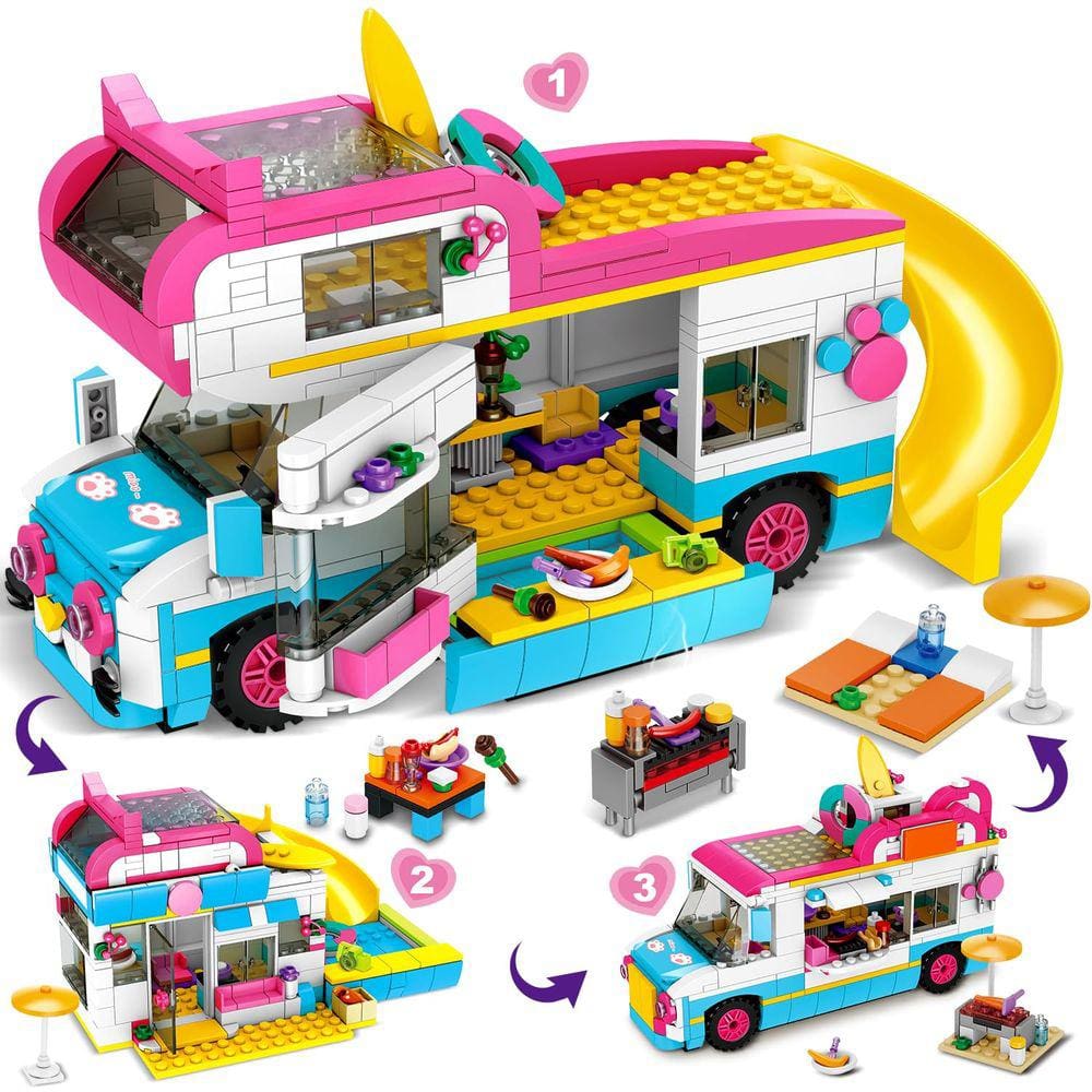 Conjunto de blocos de construção HOGOKIDS Camper Van 3 em 1 +6 anos