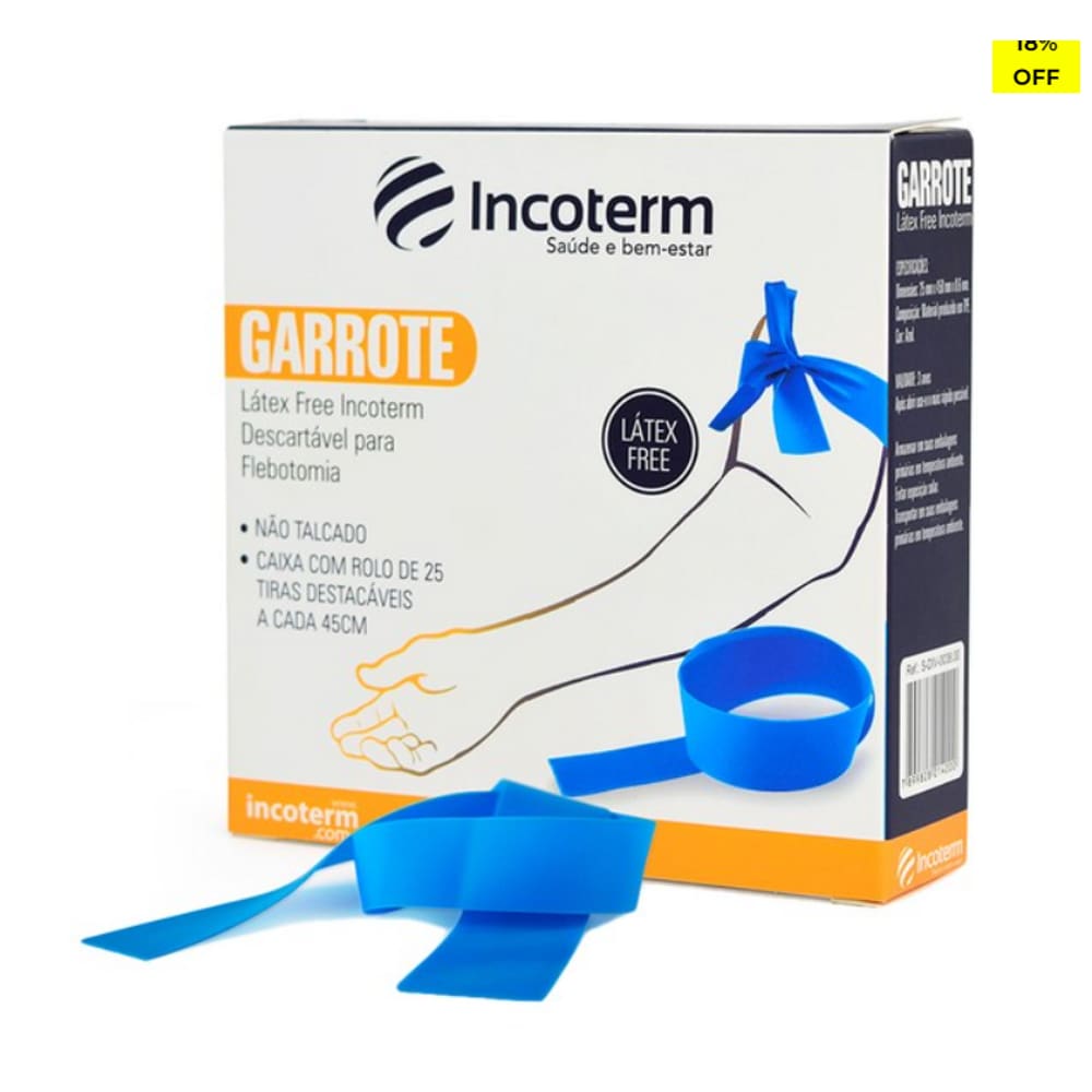 Garrote Latex Free Incoterm Descartável Para Flebotomia