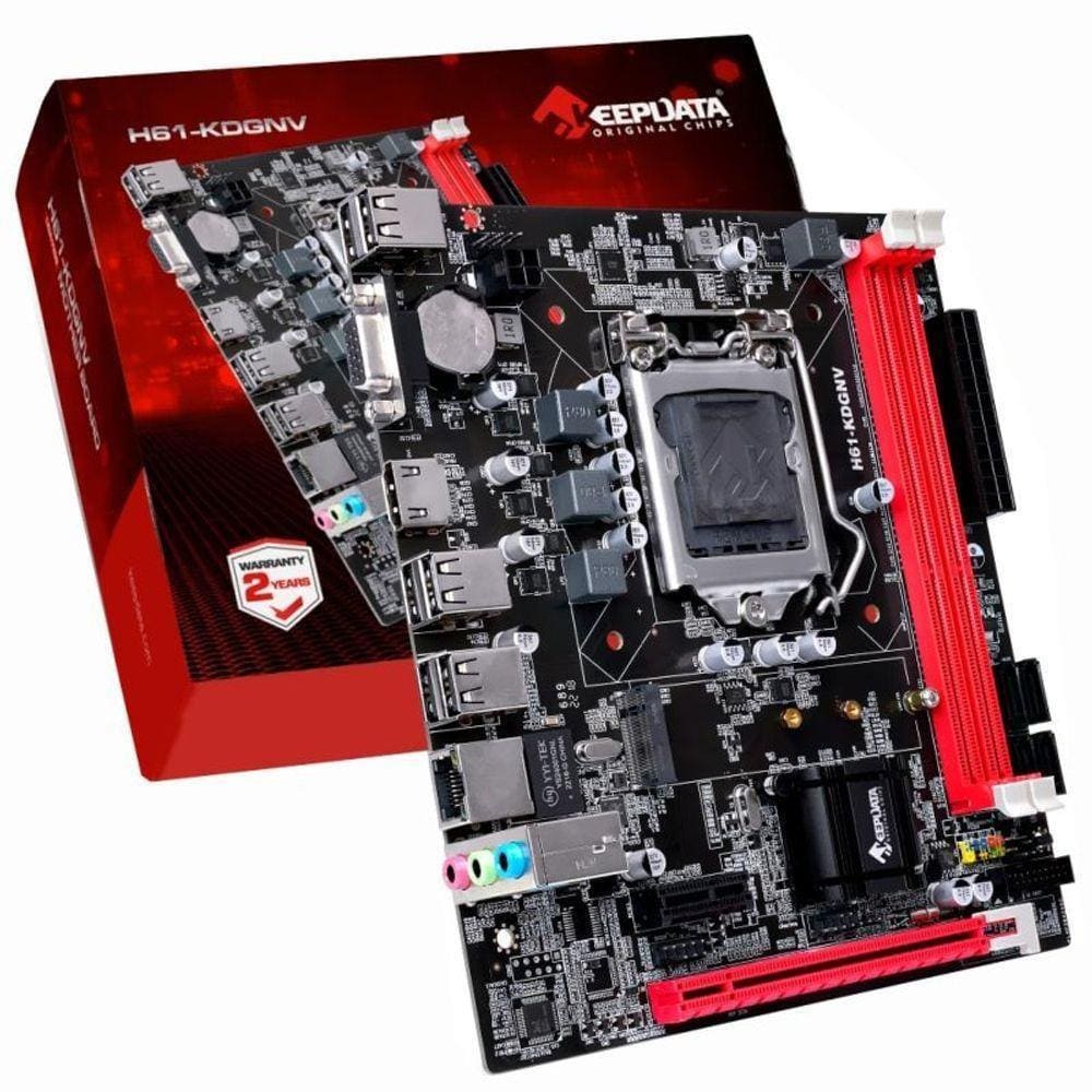 Placa Mae 1155 Keepdata H61 Kdgnv Ddr3 D Sub Hdmi Usb 2 0