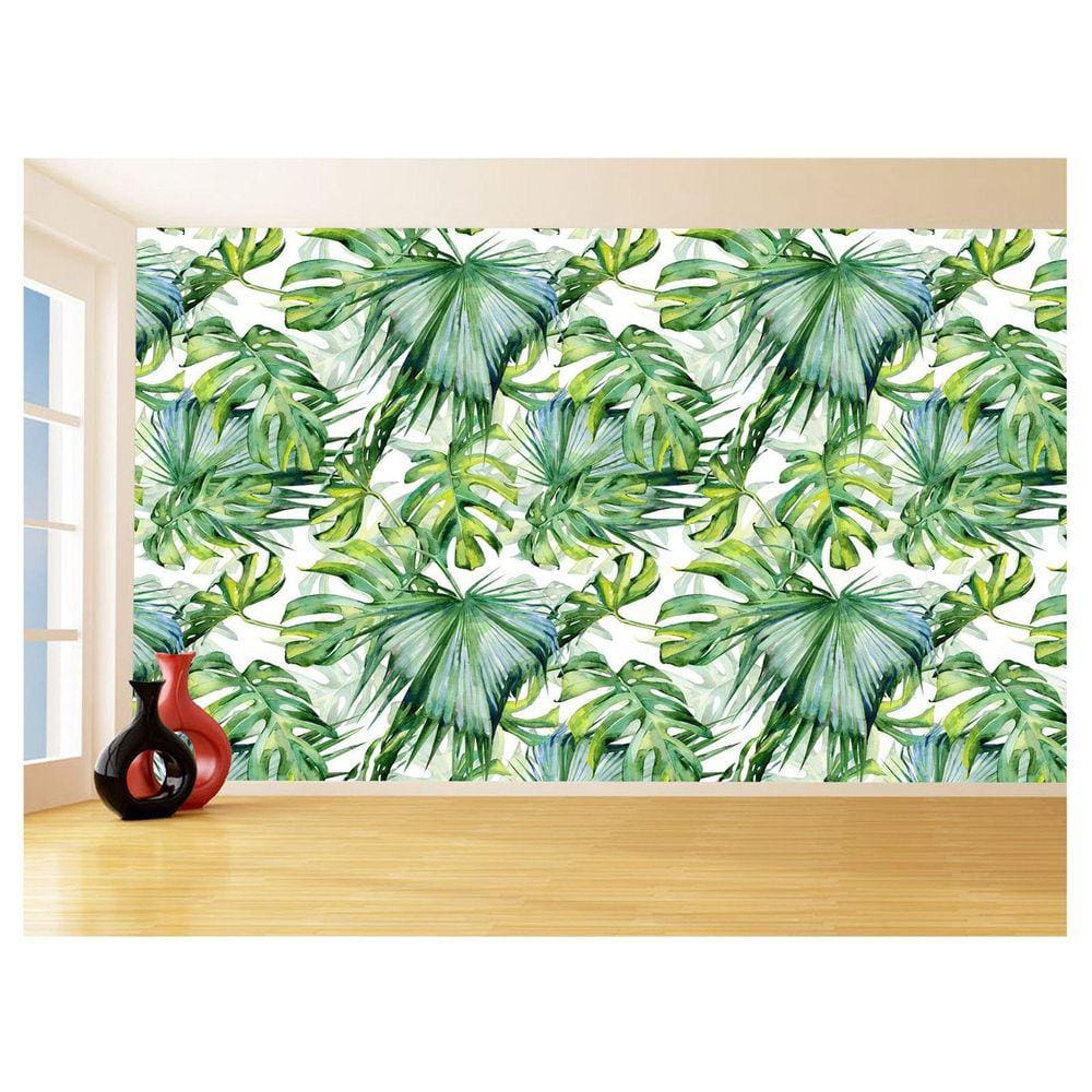 Papel De Parede 3D Textura Folhas Tropicais Mata 3,5M Txt72