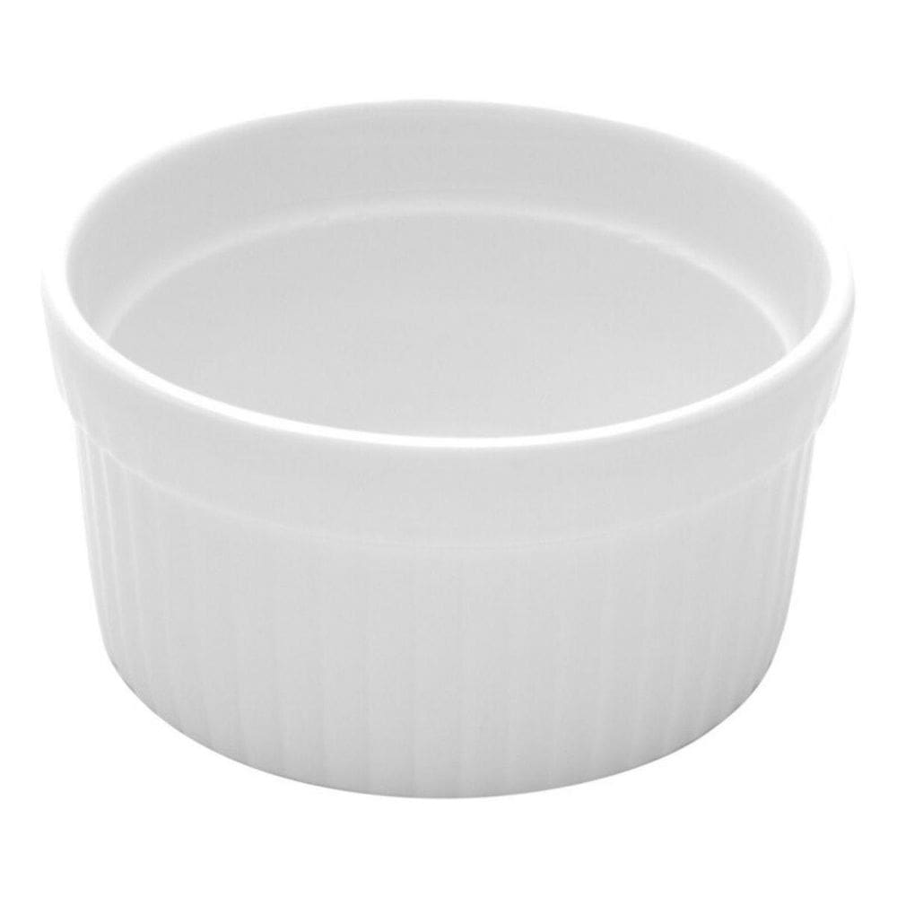 Ramequim Clássico De Porcelana Branco Para Servir 10X5Cm -Wp