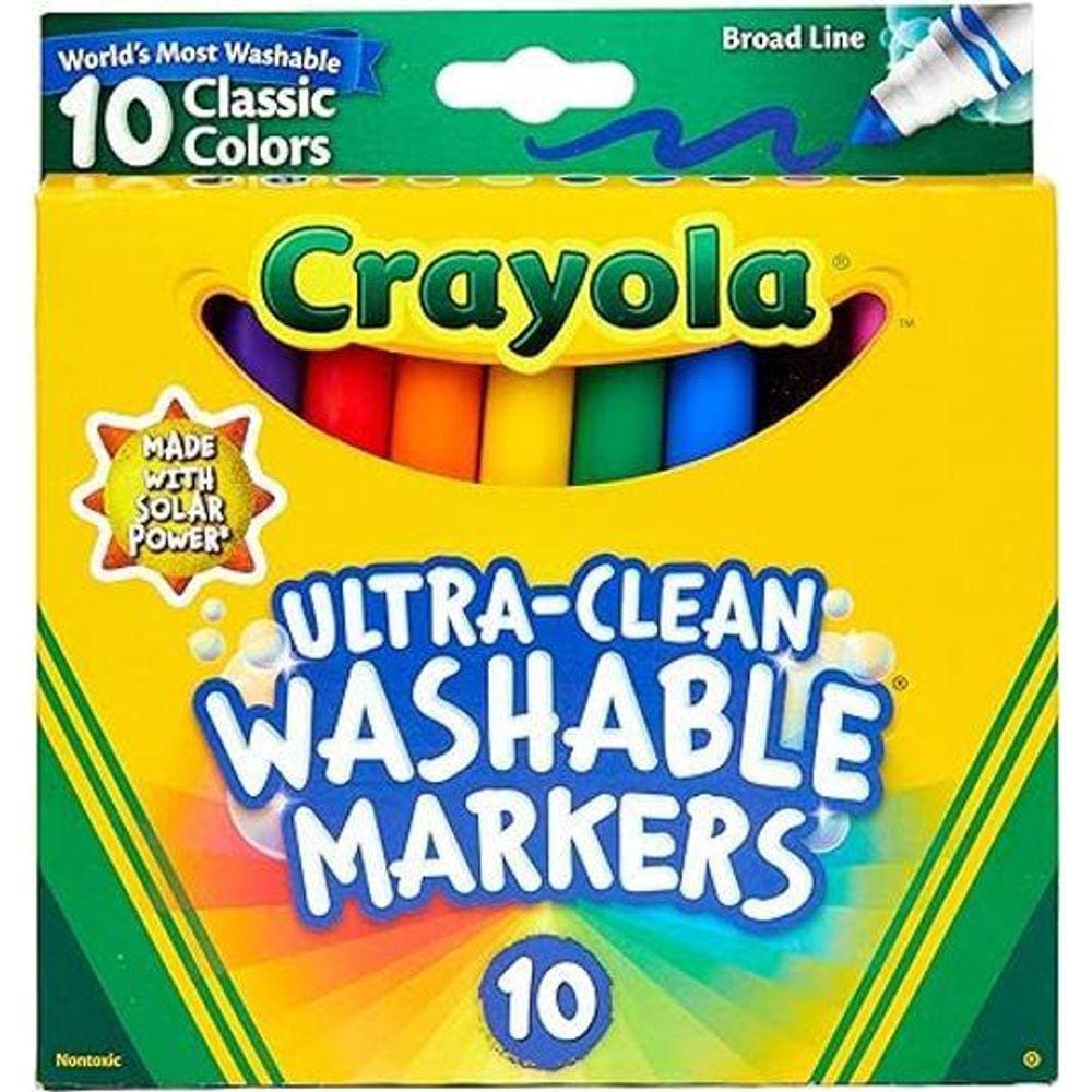 Canetinhas Crayola Ultra-Clean 10 Cores Ponta Grossa