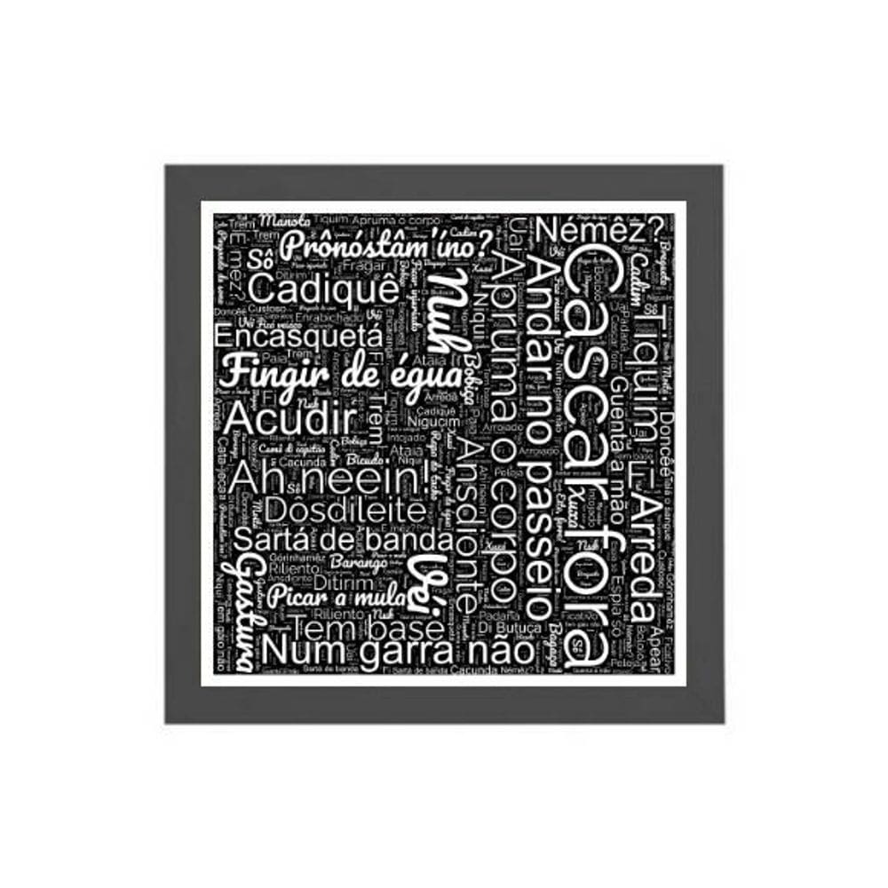 Quadro Quadrado Gírias De Mineiro 24X18Cm