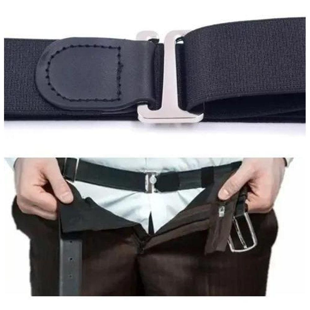 Cinto Prendedor Camisa Elástico 53cm - Preto