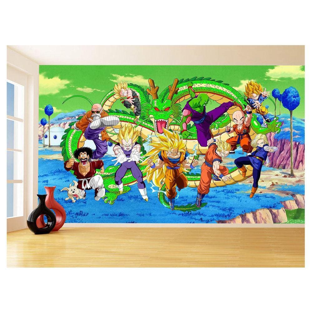 Papel De Parede Dragon Ball Goku Vegeta Anime 3,5M Dbz379