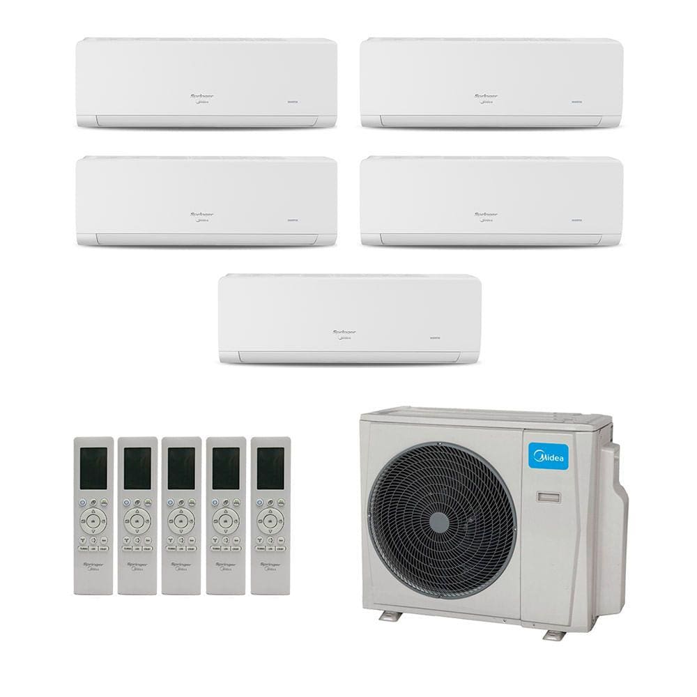 Ar-Condicionado Multi Split Inverter Springer Midea 42.000 (3x Evap HW 9.000 + 2x Evap HW 12.000) Quente/Frio 220V