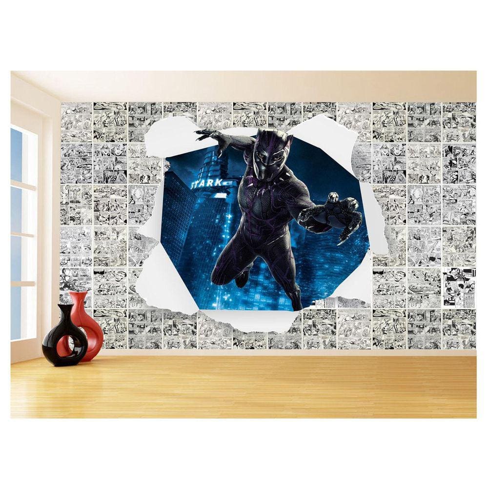 Papel De Parede 3D Heróis Página Quadrinhos Hq 3,5M Nhma178