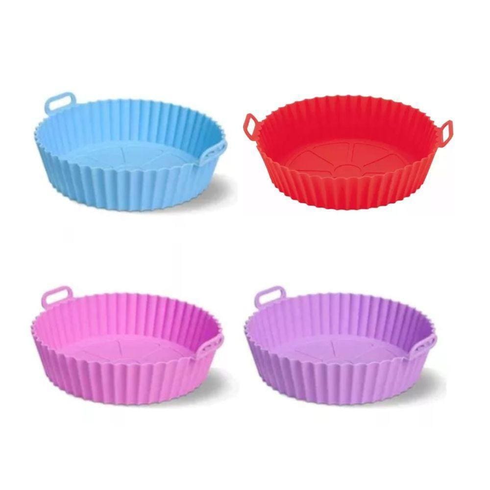 Forma Forro De Silicone Airfryer Antiaderente Vermelho