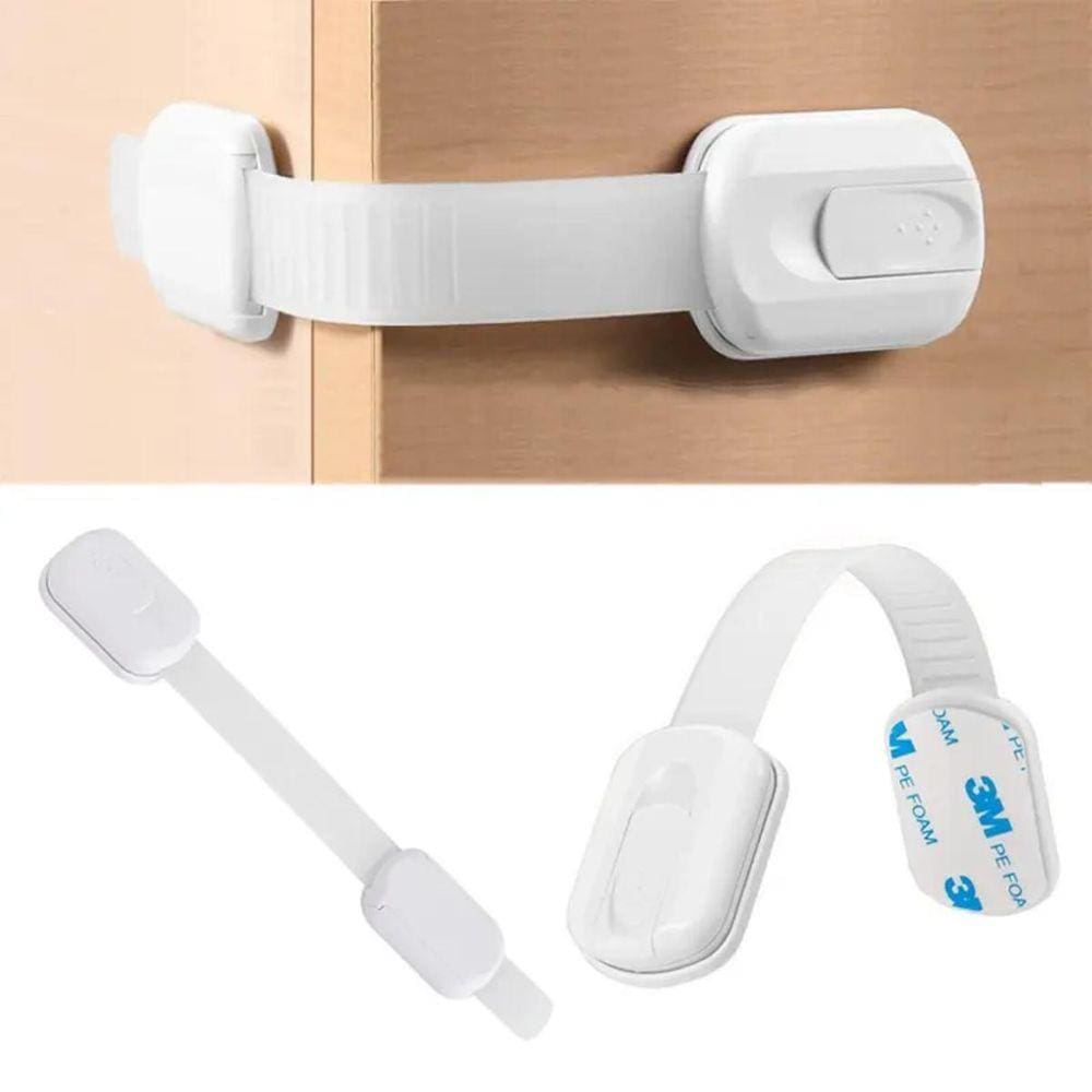 Kit 5 Travas De Gaveta Ajustável Segurança Para Crianças