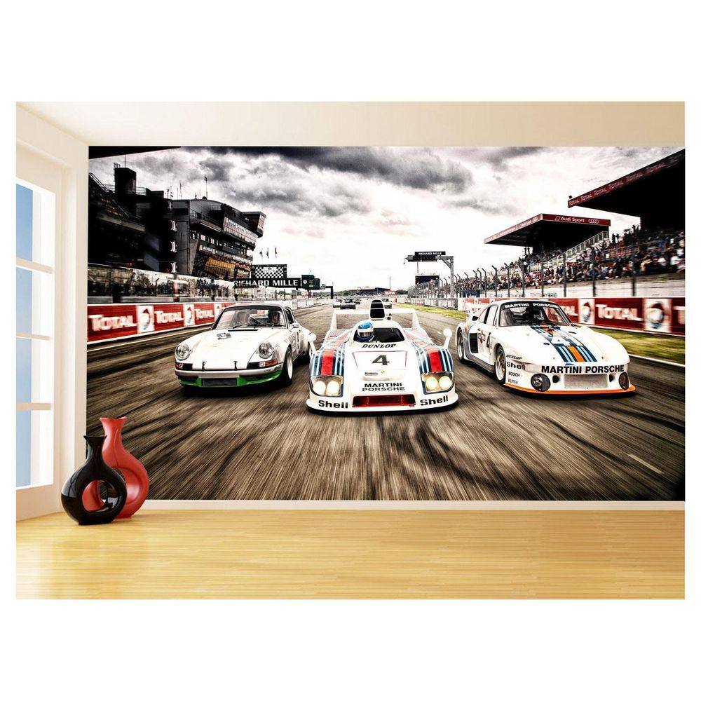 Papel De Parede 3D Carro Cássico Porsche 911 Ruf 3,5M Cxr74