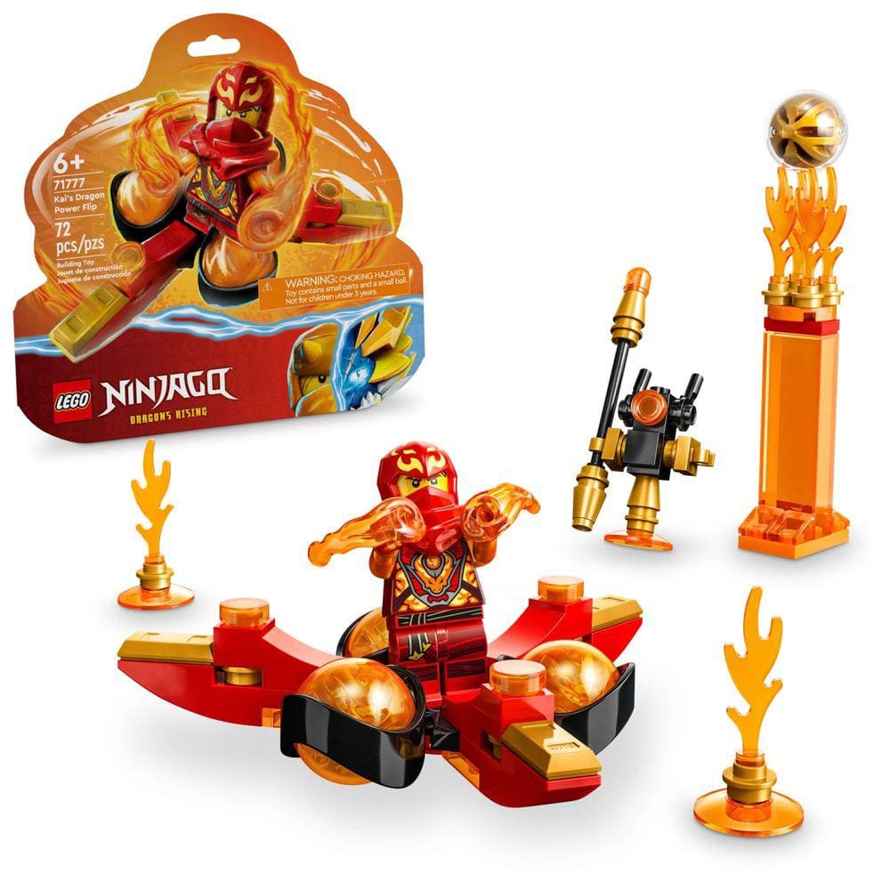 Brinquedo LEGO NINJAGO Kai`s Dragon Power Spinjitzu Flip 71777